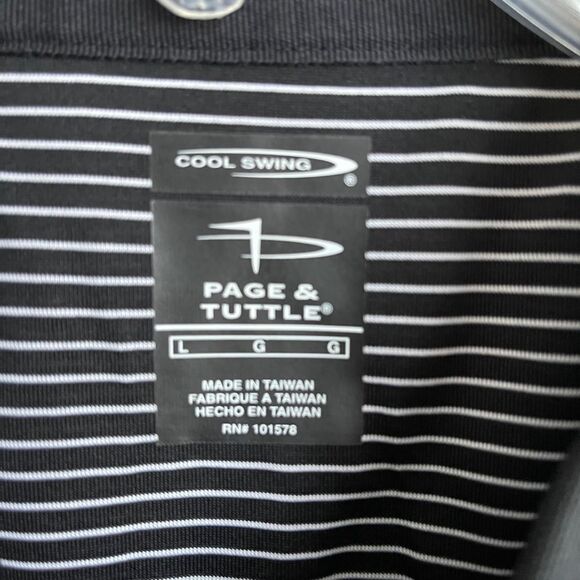 page & tuttle striped golf polo shirt - Picture 5 of 8